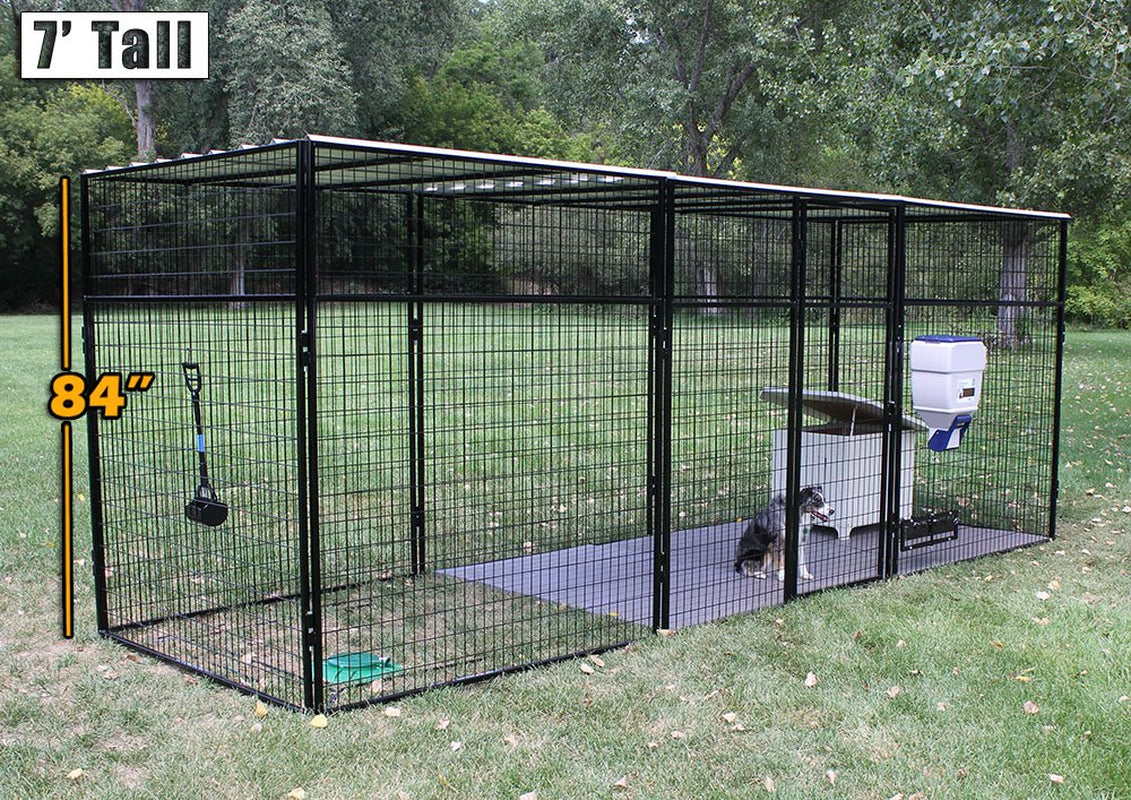 K9 Kennel Store 7' Tall 8’ X 24’ Welded Wire Ultimate Dog Kennel System