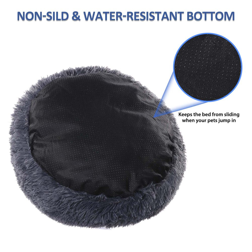 Focuspet Calming Donut Shag Cuddler 40" Dog Bed , for Large Size Dogs up to 100 Lbs, Anti-Slip & Water-Resistant Calming Bed Animals & Pet Supplies > Pet Supplies > Cat Supplies > Cat Beds PetPalace   