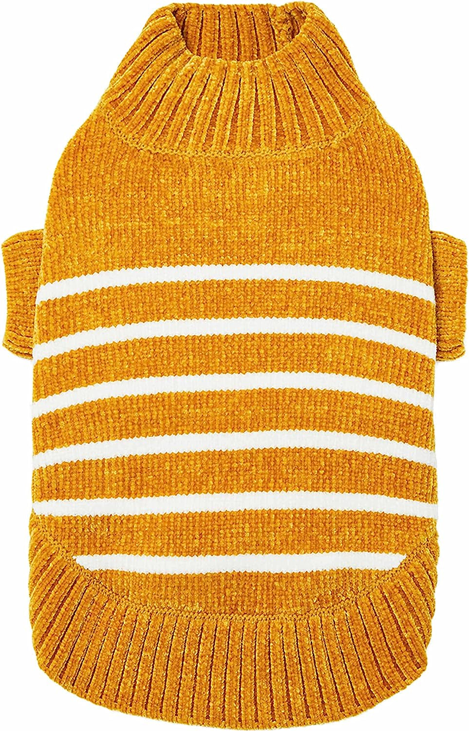 Blueberry Pet Cozy Soft Chenille Classy Striped Dog Sweater in Burgundy Red, Back Length 14", Pack of 1 Clothes for Dogs Animals & Pet Supplies > Pet Supplies > Dog Supplies > Dog Apparel Blueberry Pet Mustard 22 inch (Pack of 1) 