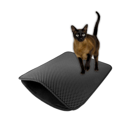 Sorrowso for Cat Litter Mat Litter Trapping Mat, Honeycomb Double Layer Design Waterproof Urine Proof Trapper Mat for Litter Boxes, Easy Clean Scatter Control Animals & Pet Supplies > Pet Supplies > Cat Supplies > Cat Litter Box Mats Sorrowso   