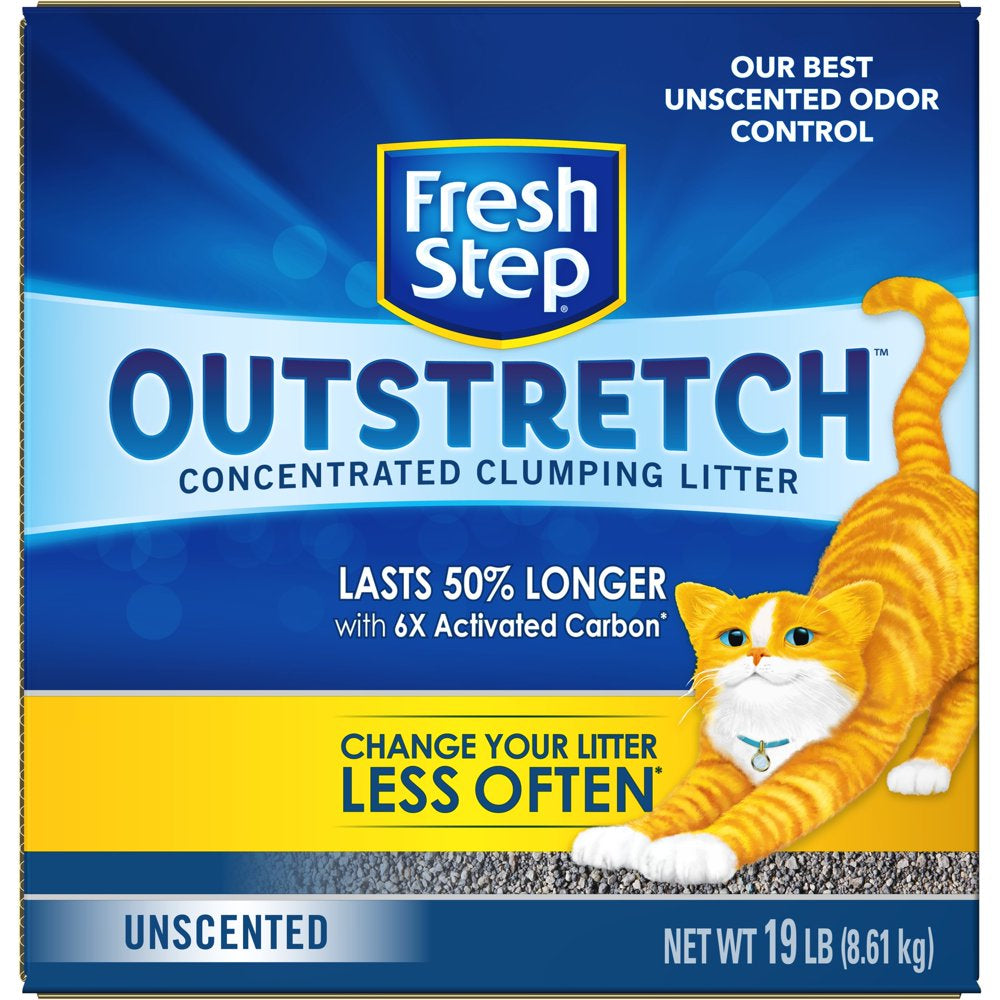 Fresh Step Outstretch Long Lasting Concentrated Clumping Cat Litter, Unscented, 19 Lbs Animals & Pet Supplies > Pet Supplies > Cat Supplies > Cat Litter The Clorox Company   