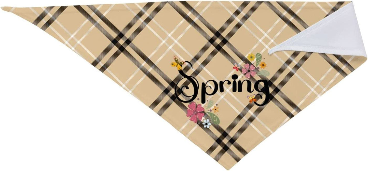 Hello Spring Season Hand Pet Dog and Cat Decorative Triangle Scarf,Dog Bandana,Breathable and Stain Resistant. Animals & Pet Supplies > Pet Supplies > Dog Supplies > Dog Apparel ZALTAS   