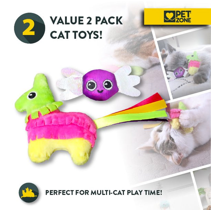 Pet Zone Purr Piñata Plush Catnip Filled Cat Toys for Cats and Kittens, 2 Pack Animals & Pet Supplies > Pet Supplies > Cat Supplies > Cat Toys Our Pets   