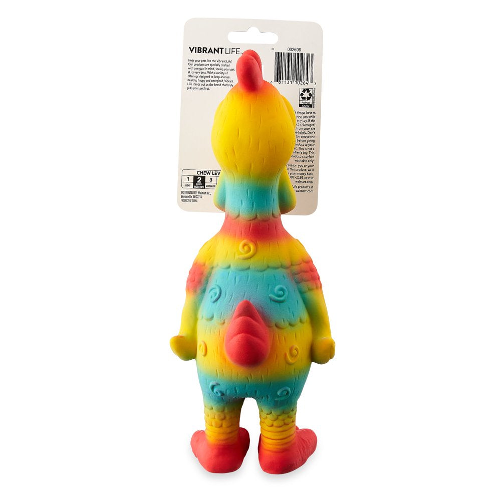 Vibrant Life Playful Buddy Tie Dye Chicken Dog Toy, Chew Level 2, with Squeaker. Animals & Pet Supplies > Pet Supplies > Dog Supplies > Dog Toys Wal-Mart Stores, Inc.   