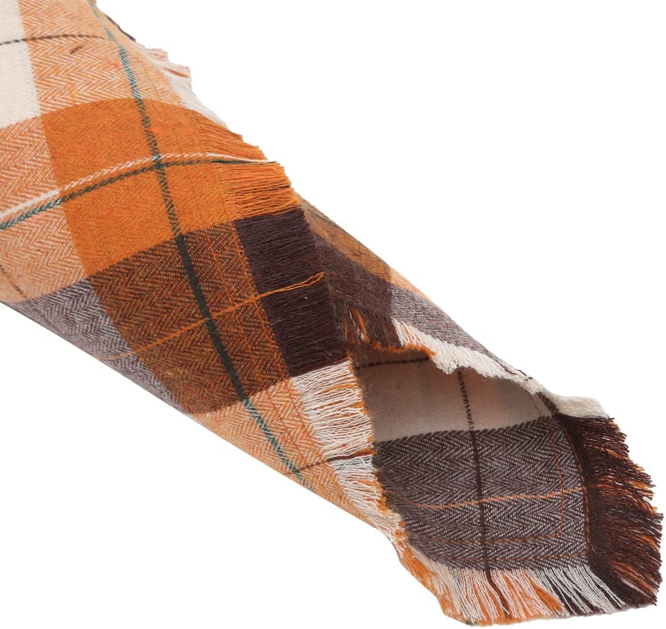 Fall Dog Bandana Autumn Thanksgiving Plaid Reversible Triangle Bibs Scarf Accessories for Dogs Pets Animals & Pet Supplies > Pet Supplies > Dog Supplies > Dog Apparel KZHAREEN   