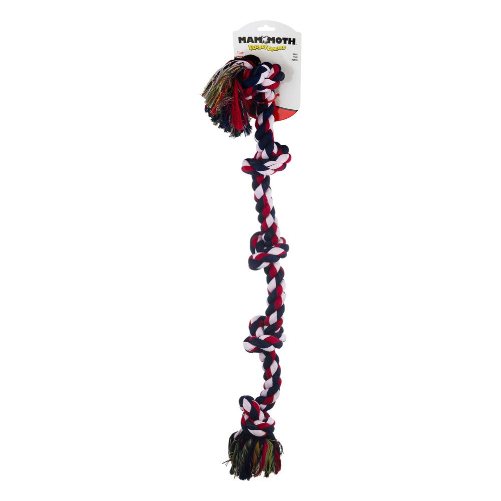 Mammoth Flossy Chews Poly Cotton 5 Knot Rope Tug Dog Toy Animals & Pet Supplies > Pet Supplies > Dog Supplies > Dog Toys Mammoth Pet Products   