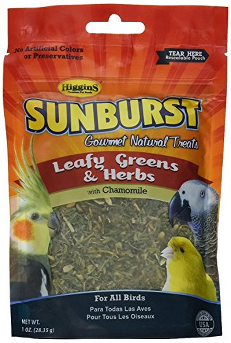 Higgins Sunburst Leafy Greens & Herbs Gourmet Treats for All Birds (2 Pack) Animals & Pet Supplies > Pet Supplies > Bird Supplies > Bird Treats Higgins Premium Pet Foods   