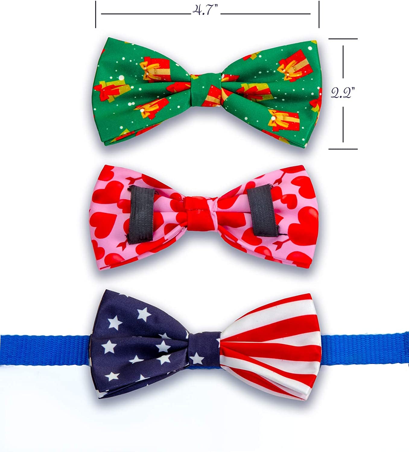 REVEDA Pet Bow Ties Set for Dogs and Cats, Detachable & Adjustable, Holidays Theme, Pet Collars Dog Grooming Accessories, Colorful Neck Tie for Small, Medium, Large Dogs Animals & Pet Supplies > Pet Supplies > Dog Supplies > Dog Apparel Reveda   