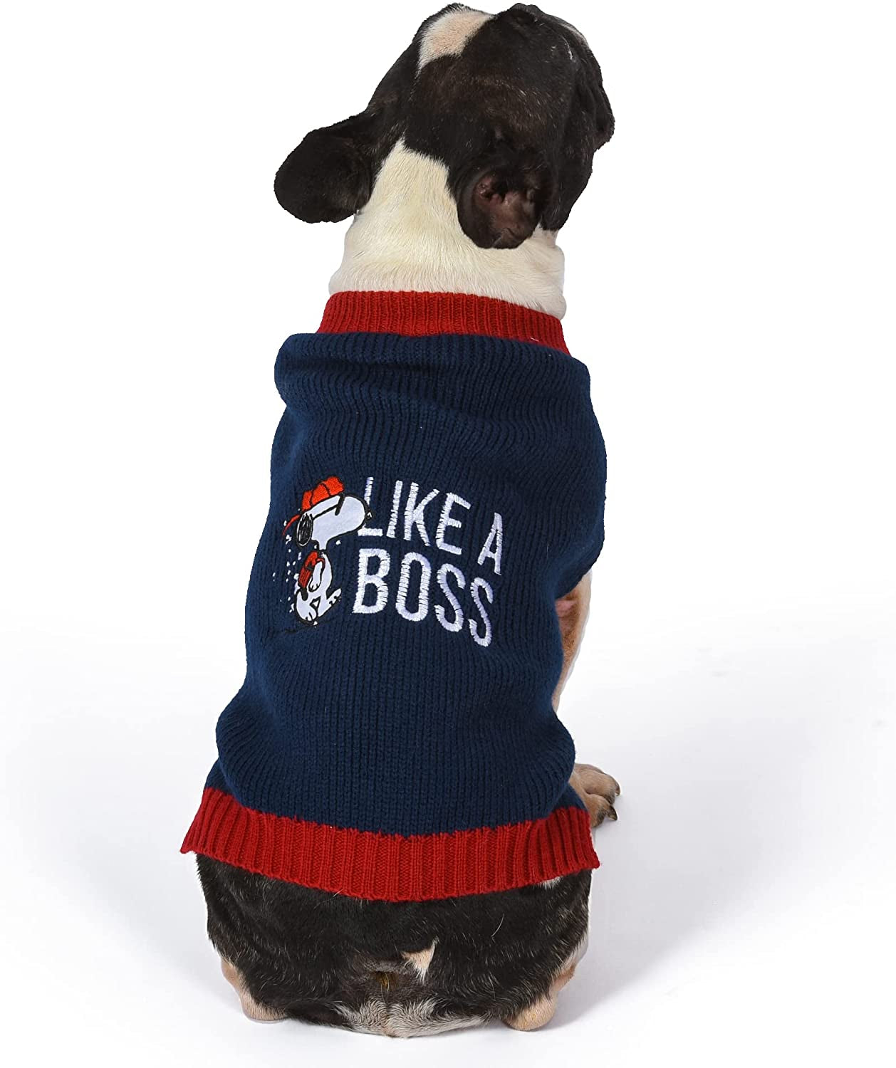 Peanuts for Pets Snoopy "Like a Boss" Dog Sweater, Medium | Soft and Comfortable Dog Apparel Dog Clothing Dog Shirt | Peanuts Snoopy Medium Dog Sweater, Medium Dog Shirt for Medium Dogs