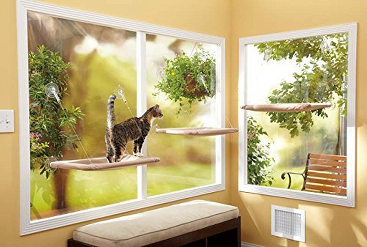 Oster Window Mount Pet Cat Bed, Brown Animals & Pet Supplies > Pet Supplies > Cat Supplies > Cat Beds Other   