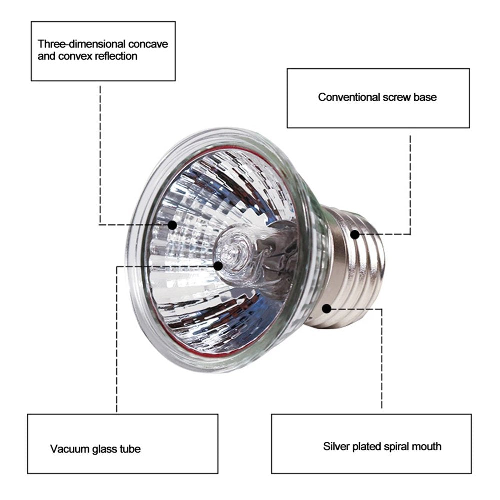 Reptile Aquarium Heat Lamp Turtle Lights Clip,110V Uva Uvb Bulbs 25/75W Basking Lamp Adjustable Holder, Pet Heating Light Lamp for Reptile Turtle Lizard Snake,By BOOBEAUTY  BOOBEAUTY   