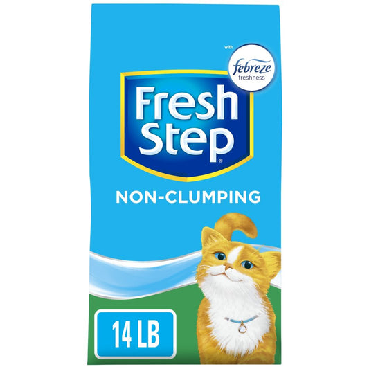 Fresh Step Non-Clumping Premium Cat Litter with Febreze Freshness, Scented, 14 Pounds Animals & Pet Supplies > Pet Supplies > Cat Supplies > Cat Litter The Clorox Company   