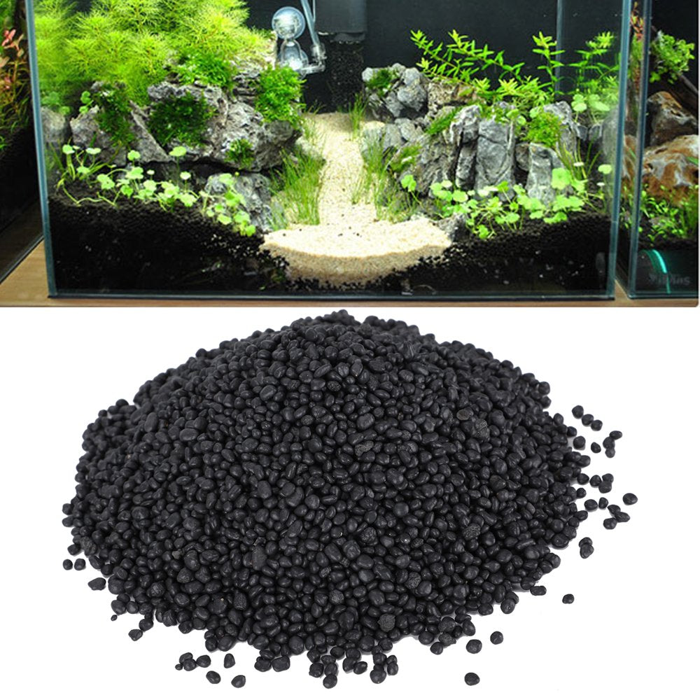 Mavis Laven Aquarium Black Gravel Fish Tank Water Plants Mud Aquarium Substrate Soil for Aquariums Landscaping Vases Plants 1Kg Animals & Pet Supplies > Pet Supplies > Fish Supplies > Aquarium Gravel & Substrates Mavis Laven   