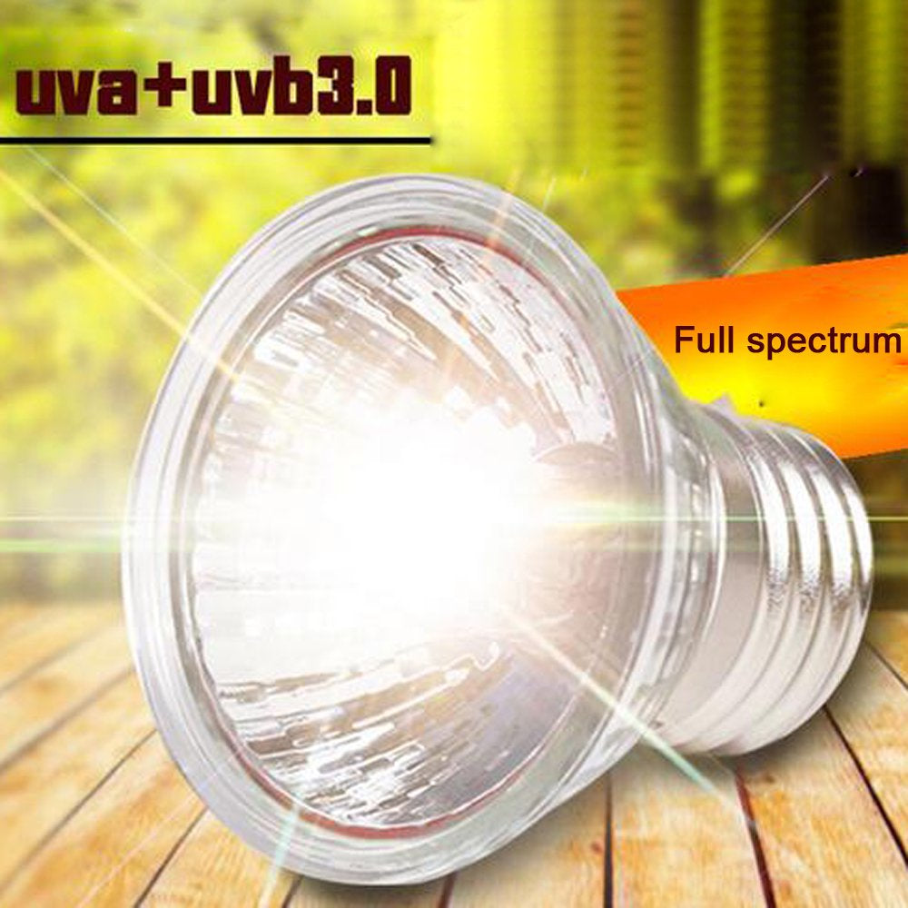 UVB 3.0 Reptile Lamp Bulb Turtle Basking UV Light Bulbs Heating Lamp Amphibians Lizards Temperature Controller  OUTOP   