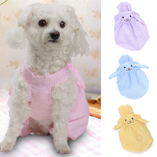 SPRING PARK Soft Breathable Cute Pet Clothes, Sleeveless Dress for Girls, Dog T-Shirts Apparel, Plaid Printing Dog Shirt for Puppies, Small Extra Small and Medium Dogs Animals & Pet Supplies > Pet Supplies > Dog Supplies > Dog Apparel SPRING PARK XL Pink 