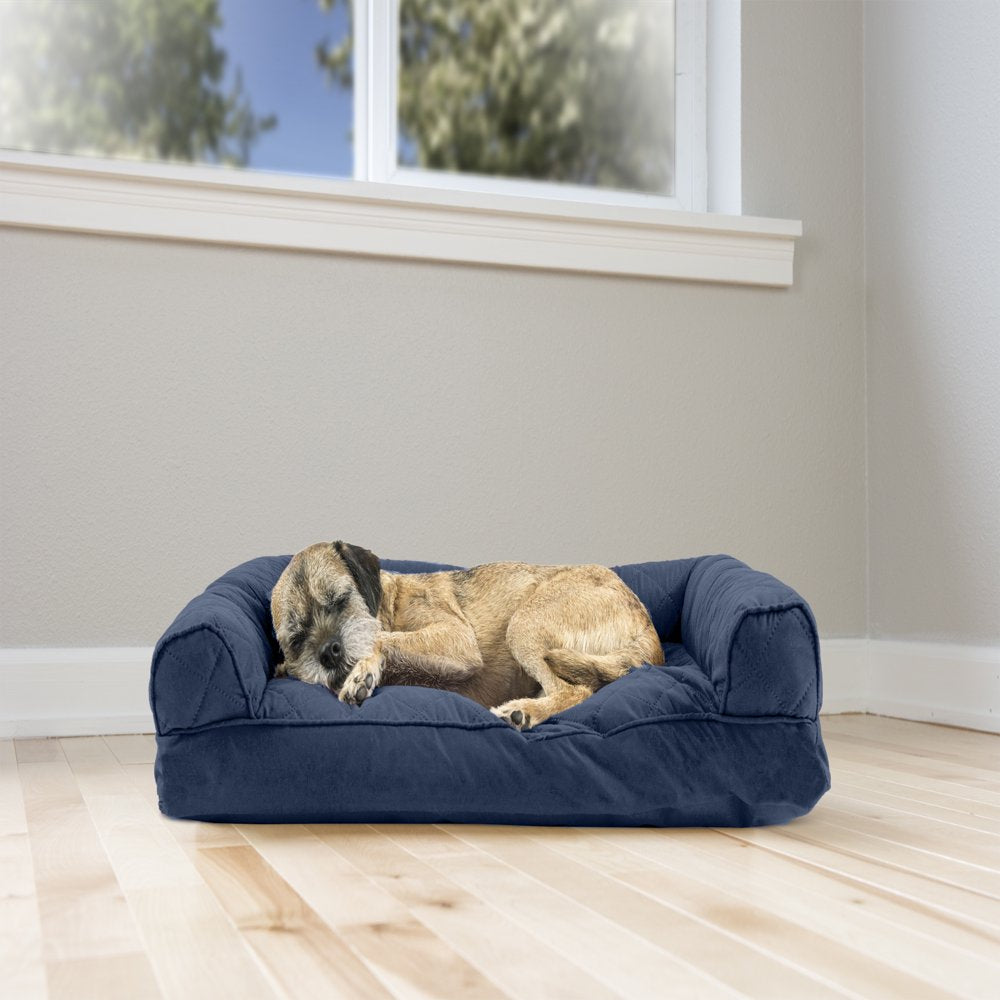 Furhaven Pet Products | Quilted Pillow Sofa Pet Bed for Dogs & Cats, Navy, Medium Animals & Pet Supplies > Pet Supplies > Cat Supplies > Cat Beds FurHaven Pet Products   