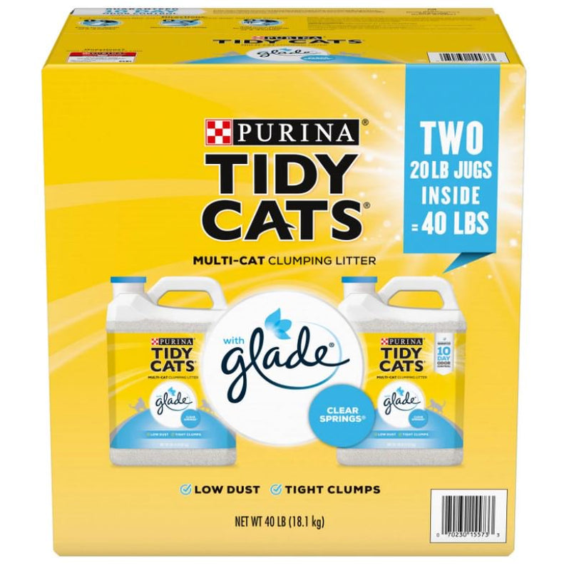 Purina Tidy Cats Clumping Litter with Glade Twin Pack (20 Lb., 2 Ct.) Animals & Pet Supplies > Pet Supplies > Cat Supplies > Cat Litter Purina   