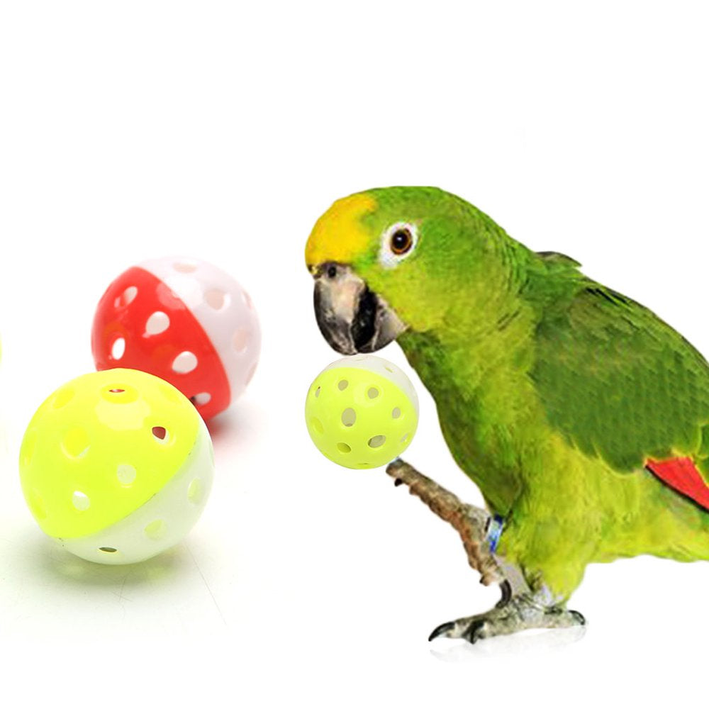 Bird Parrot Toy Colorful Rolling Ball Toys with Bell Interactive Foot Toy Cage Accessories for Medium Large Birds Animals & Pet Supplies > Pet Supplies > Bird Supplies > Bird Cage Accessories Vonets   