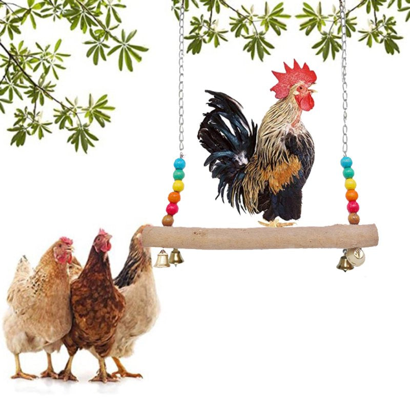 Handmade Chicken Ladder Swing Parrot Perch Chicken Toy Large Bird Budgie Finch - A Animals & Pet Supplies > Pet Supplies > Bird Supplies > Bird Ladders & Perches Magideal   