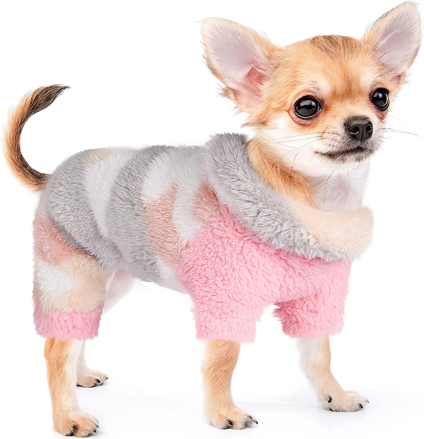 Leopard Turtleneck Dog Pajamas for Small Dogs, Fleece Dog Sweater, Winter Cute Tiny Dog Clothes Outfit Puppy Pajamas Pet Jumpsuits Cat Clothing (X-Small) Animals & Pet Supplies > Pet Supplies > Dog Supplies > Dog Apparel Sebaoyu camouflage pink Large 