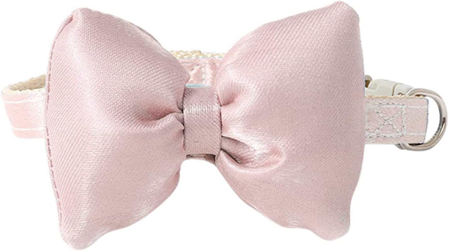 Cat Collars Bow Tie and Cute Charm Gentleman Plaid Collars Cat Supplies Pet Collar Soft Bell Animals & Pet Supplies > Pet Supplies > Dog Supplies > Dog Apparel TTBDWiian Pink One Size 