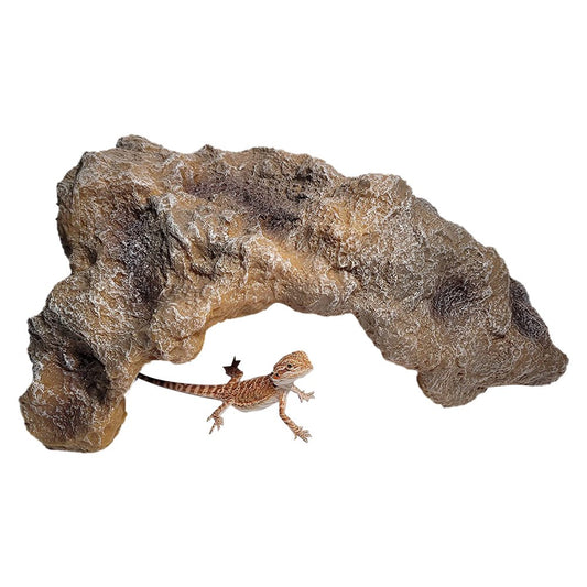 BYDOT Reptile Rock Hideout Habitat Decoration Resin Cave for Small Amphibians Iguanas Animals & Pet Supplies > Pet Supplies > Small Animal Supplies > Small Animal Habitat Accessories BYDOT   