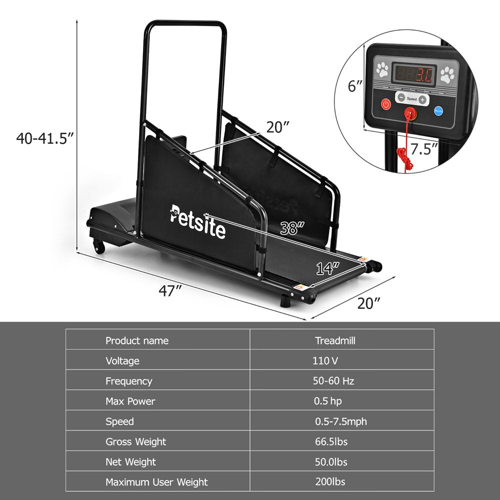 Petsite Pet Treadmill Indoor Exercise for Dogs Pet Exercise Equipment W/ Remote Control Animals & Pet Supplies > Pet Supplies > Dog Supplies > Dog Treadmills Costway   