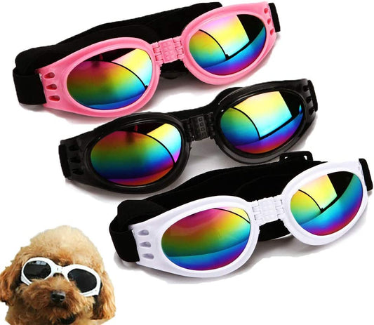 3Pcs Stylish Pet Glasses Cool Dog Sunglasses Dog Doggles Waterproof Windproof Eyewear UV Protection Sunglass for Doggy Puppy Animals & Pet Supplies > Pet Supplies > Dog Supplies > Dog Apparel CHULAI   