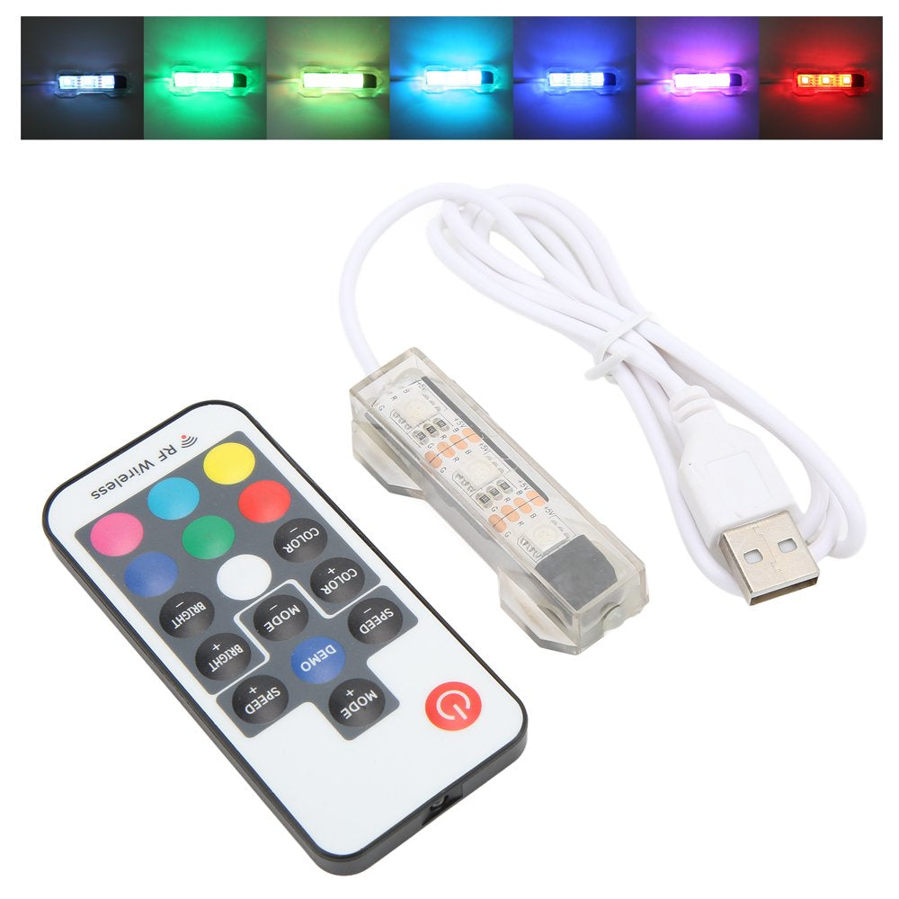 LED Aquarium Light, Colorful USB Charging Underwater Light Light Weight for Small Fish Tanks for Medium Fish Tanks White Line Animals & Pet Supplies > Pet Supplies > Fish Supplies > Aquarium Lighting Spptty   