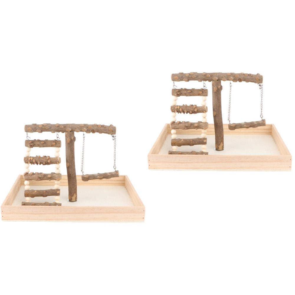 Frcolor Bird Parrot Toys Wood Perch Cage Stand Ladder Play Gym Gym Hanging Playstand Perch Perches Parrots Paw Grinding Stick Animals & Pet Supplies > Pet Supplies > Bird Supplies > Bird Ladders & Perches FRCOLOR   