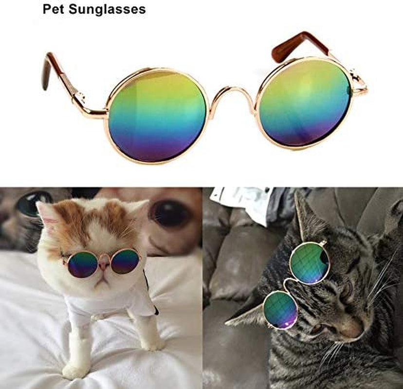 Tatoonly Superjiuex Fashionable Design Small Pet Dogs Cats Eyewear Sunglasses Universal Eye Protective Summer Pet Photos Props Animals & Pet Supplies > Pet Supplies > Dog Supplies > Dog Apparel Superjiuex   