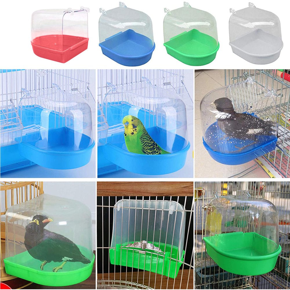 Dream Lifestyle Parrot Bath Box Bird Cage Accessory Supplies Hanging Bathing Tub Bath for Parakeet Pet Brids Canary Budgies Parrot Bird Cage Supplies Accessories(Green) Animals & Pet Supplies > Pet Supplies > Bird Supplies > Bird Cage Accessories Dream Lifestyle   