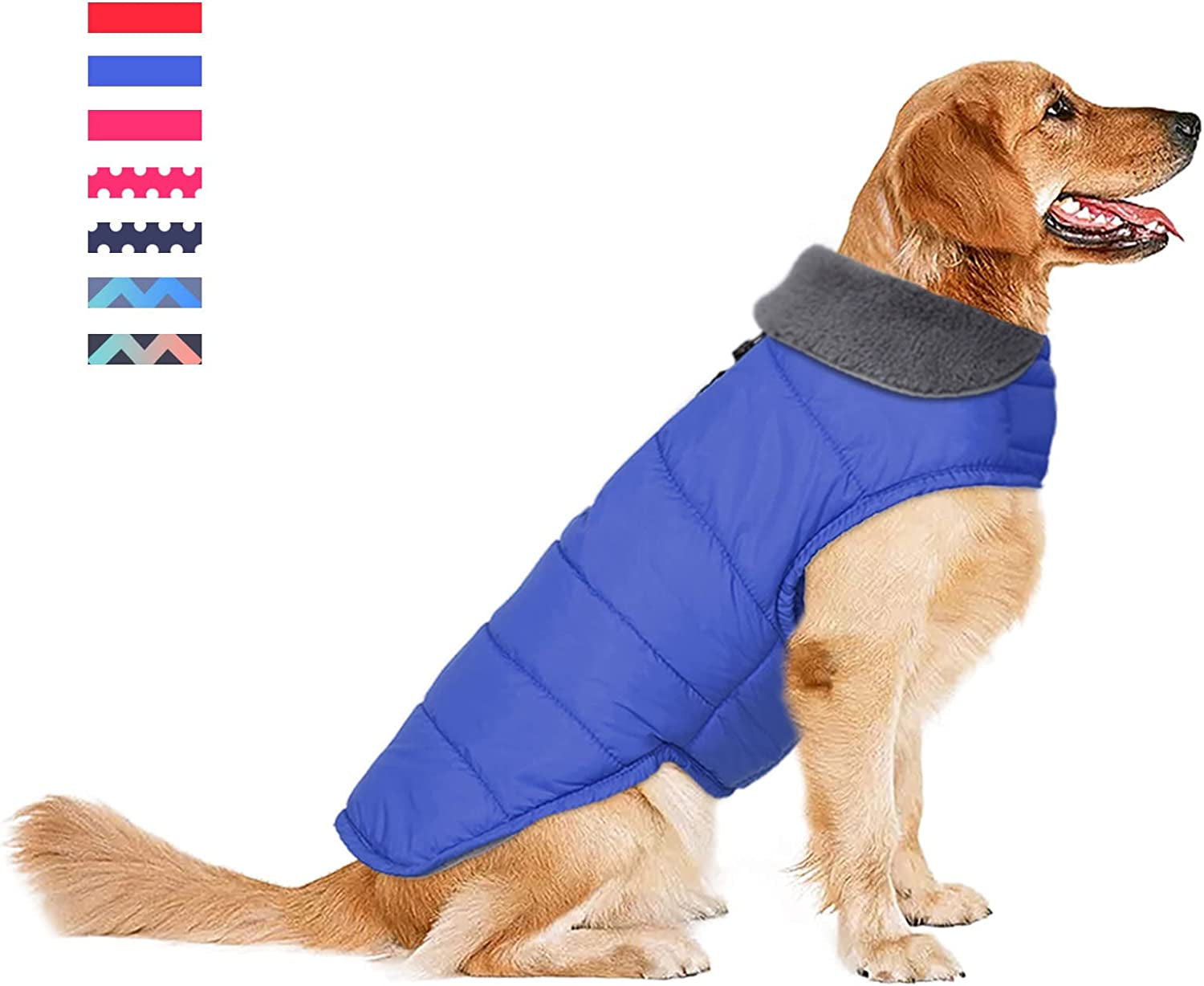 Waterproof Dog Coat, Christmas Dog Jacket for Cold Weather, Warm Reflective Dog Winter Appreal, Windproof Comfy Pet Vest for Small Medium Extra Large Dogs Pets Boy (Blue, XS) Animals & Pet Supplies > Pet Supplies > Dog Supplies > Dog Apparel Petglad Blue M(Chest Girth:16.1-20.1") 