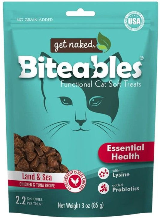 Get Naked Essential Health Biteables Soft Cat Treats Land and Sea Flavor Animals & Pet Supplies > Pet Supplies > Cat Supplies > Cat Treats Get Naked   