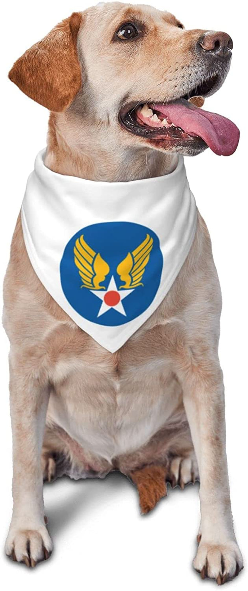 POOEDSO US Army Air Corps Hap Arnold Wings Dog Scarf Triangular Adjustable for Small Medium Large Cats Dogs Decoration Handkerchiefs Pet Birthday Party Gifts Animals & Pet Supplies > Pet Supplies > Dog Supplies > Dog Apparel POOEDSO   