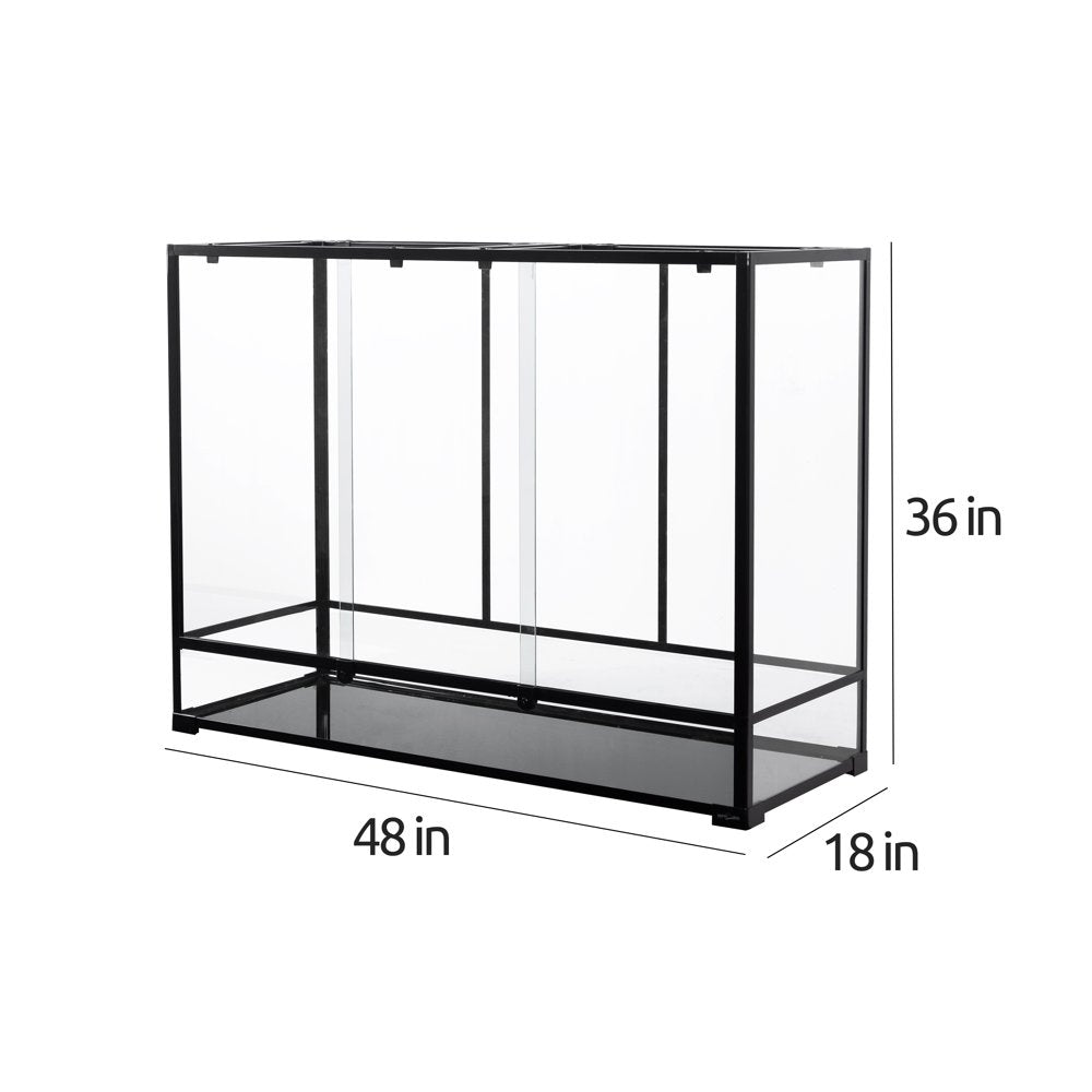 REPTI-ZOO Reptile Glass Terrarium, 48" X 18" X 36" Sliding Doors Reptile Terrarium, 135 Gallon Animals & Pet Supplies > Pet Supplies > Reptile & Amphibian Supplies > Reptile & Amphibian Substrates ETAN PET SUPPLIES INC   