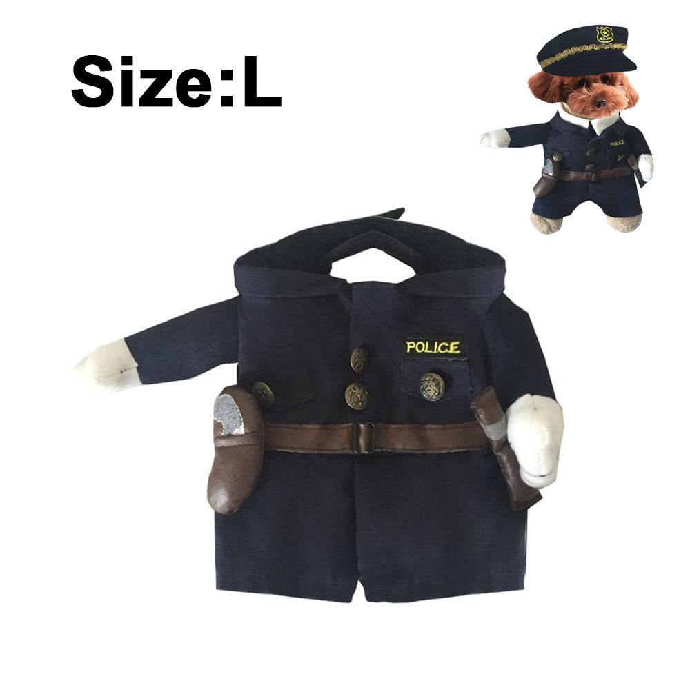 Pet Police Costume Costume Dog Cat Pet Halloween Christmas Prop Dressing up Party Apparel Animals & Pet Supplies > Pet Supplies > Cat Supplies > Cat Apparel Ofspeizc   