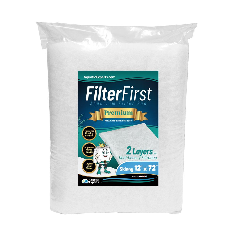 Aquatic Experts - Aquarium Filter Pad, Filterfirst Premium True Dual Density Filter Media Roll, 12'' by 72'' by 1/2'' Animals & Pet Supplies > Pet Supplies > Fish Supplies > Aquarium Filters Aquatic Experts 12" x 72" x 0.50"  