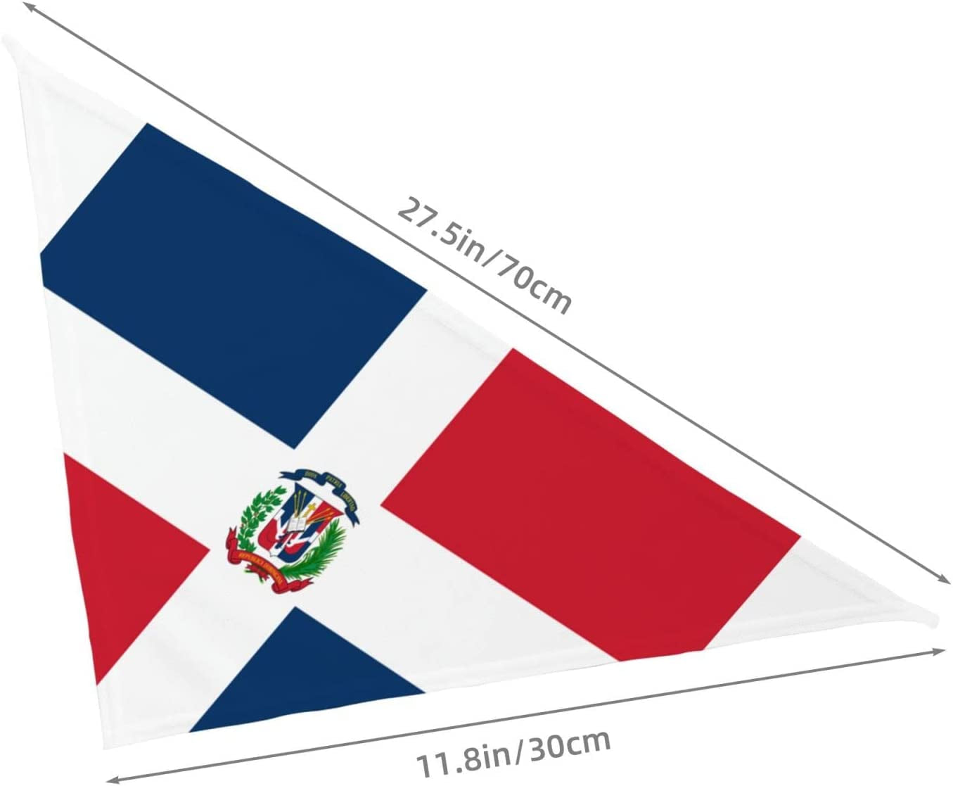 Flag of the Dominican Republic Pet Dog and Cat Decorative Triangle Scarf,Dog Bandana,Breathable and Stain Resistant. Animals & Pet Supplies > Pet Supplies > Dog Supplies > Dog Apparel ZALTAS   