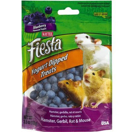 Kaytee Fiesta Blueberry Yogurt Dipped Small Animal Treats, 3.5 Oz Animals & Pet Supplies > Pet Supplies > Small Animal Supplies > Small Animal Food Kaytee   