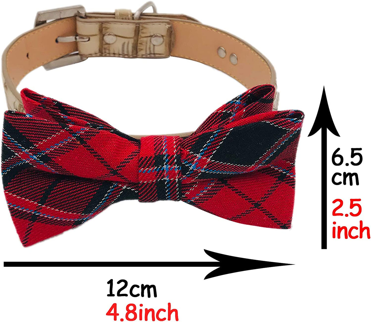 PET SHOW 10Pcs Plaid Large Dogs Collar Attachment Bow Ties Embellishment Medium Dog Cat Collar Charms Accessories Bulk Slides Bowties for Birthday Wedding Parties Animals & Pet Supplies > Pet Supplies > Dog Supplies > Dog Apparel Bysitshow   