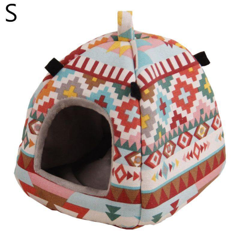 OOKWE Pet Hamster Tent Winter Warm Sugar Glider Hammock Cage Sleeping Bed Small Animal House Habitat Hide Cave Animals & Pet Supplies > Pet Supplies > Small Animal Supplies > Small Animal Habitats & Cages OOKWE S  