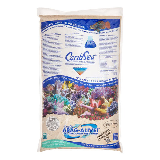 Carib Sea Arag-Alive! Special Grade Reef Sand Aquarium Substrate, 20 Lb, Fiji Pink Animals & Pet Supplies > Pet Supplies > Fish Supplies > Aquarium Gravel & Substrates CARIBSEA INC   