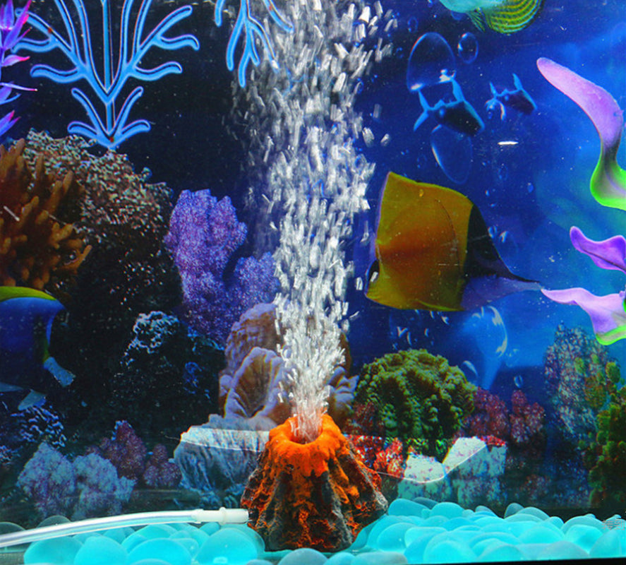 Costyle Aquarium Volcano Shape Air Bubble Stone Fish Tank, Camouflage Ornaments for Oxygen Pump Animals & Pet Supplies > Pet Supplies > Fish Supplies > Aquarium Decor Costyle 6.5×6.5×5cm  