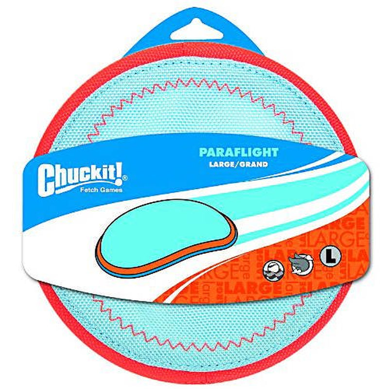 Chuckit! Paraflight Flyer Floatable Frisbee Dog Toy, Small Animals & Pet Supplies > Pet Supplies > Dog Supplies > Dog Toys Petmate L Regular 