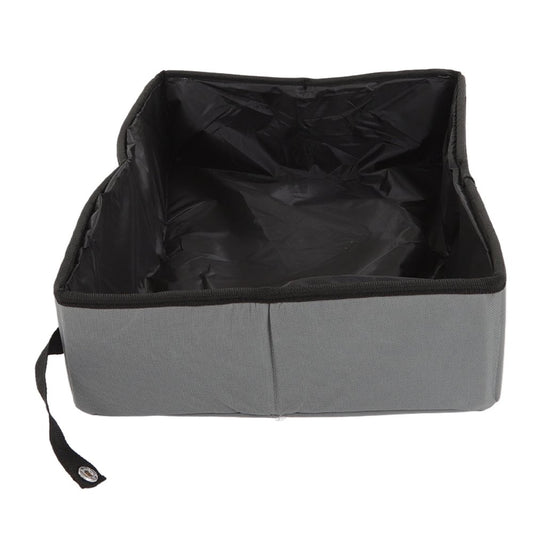 Cat Litter Box, Durable Glossy Lining Cloth Cat Litter Box for Outdoor Camping L Grey Animals & Pet Supplies > Pet Supplies > Cat Supplies > Cat Litter Box Liners Octpeak Large 14.4x10.6x1in  