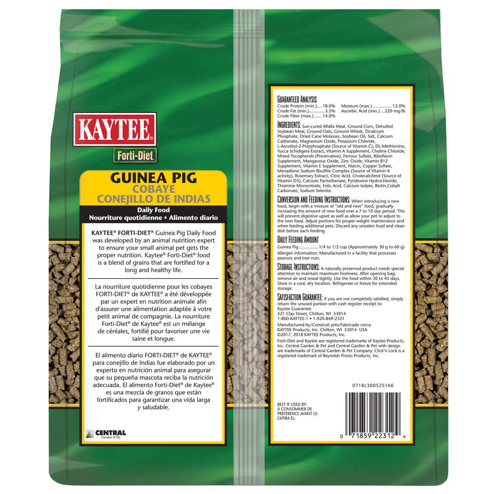 Kaytee Forti Diet Guinea Pig Food 5 Pounds Animals & Pet Supplies > Pet Supplies > Small Animal Supplies > Small Animal Food Central Garden and Pet   