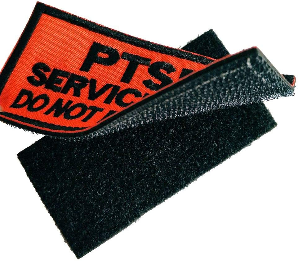 PTSD Service Dog Patch Small Size for Vest Set Emblem Embroidered Military Hook & Loop Patch Animals & Pet Supplies > Pet Supplies > Dog Supplies > Dog Apparel Minason   