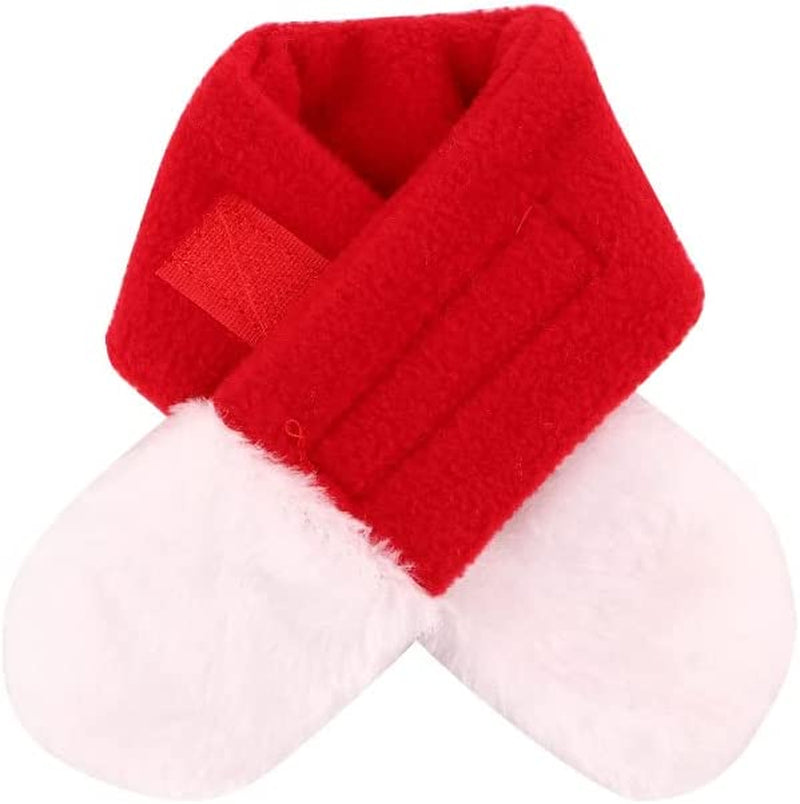 Cat Dog Cloak, Santa Claus Christmas Clothes,Puppy Santa Red Scarf Hat Head Funny Christmas Clothes,Costume for Puppy Kitten(Hat&Scarf) Animals & Pet Supplies > Pet Supplies > Dog Supplies > Dog Apparel LIJUCHEN Scarf  