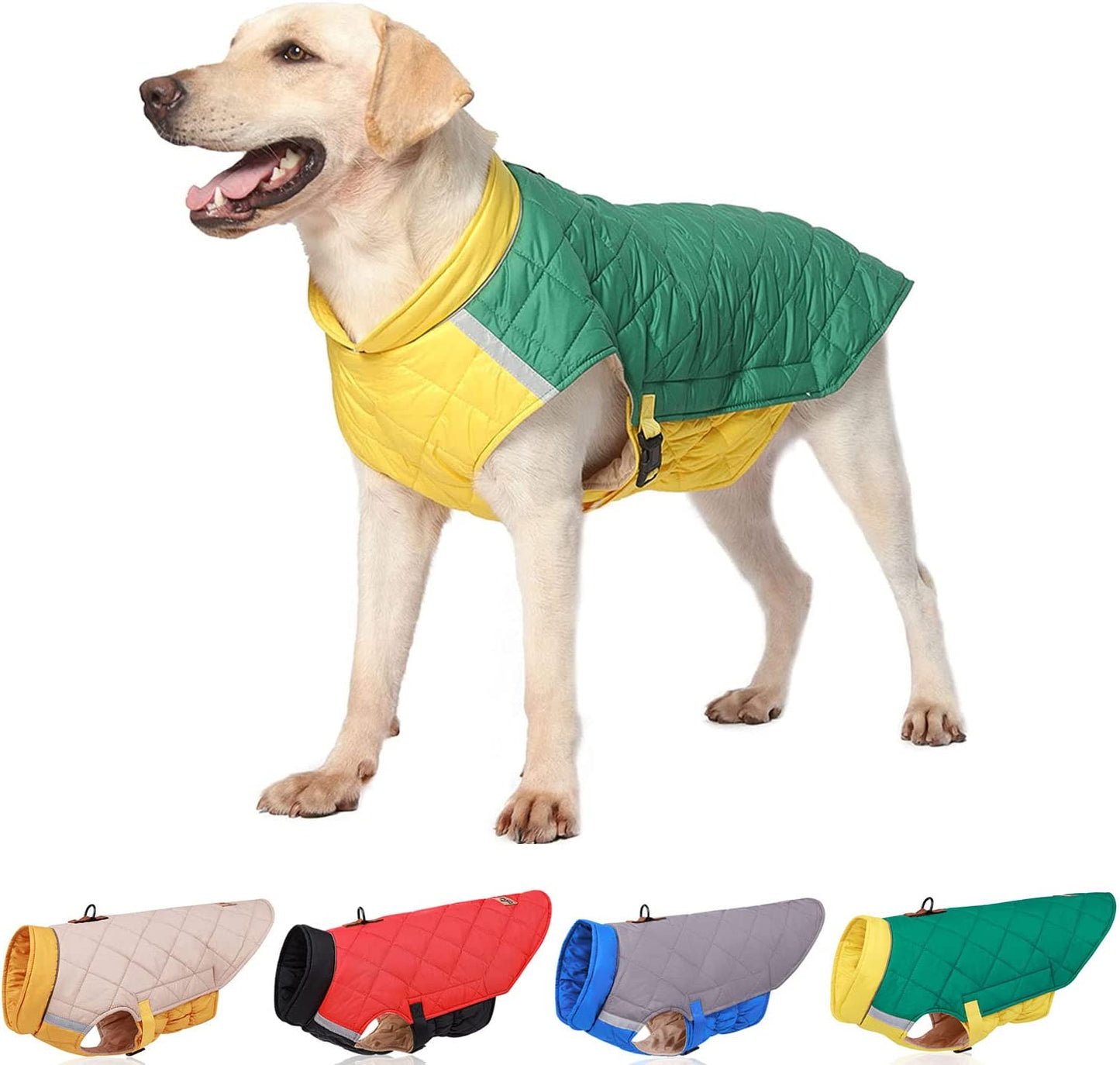 Dog Winter Jacket Vest, Dog Winter Warm Reflective Jacket with D-Ring,Waterproof Windproof Winter Dog Jacket, Cold Weather Coat for Medium Large Dogs(Red 3XL) Animals & Pet Supplies > Pet Supplies > Dog Supplies > Dog Apparel Garden Miller Green 5XL 